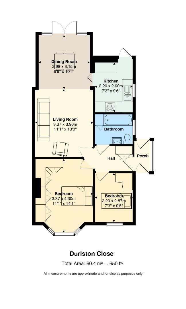 Floorplan for Durlston Close, Cardiff